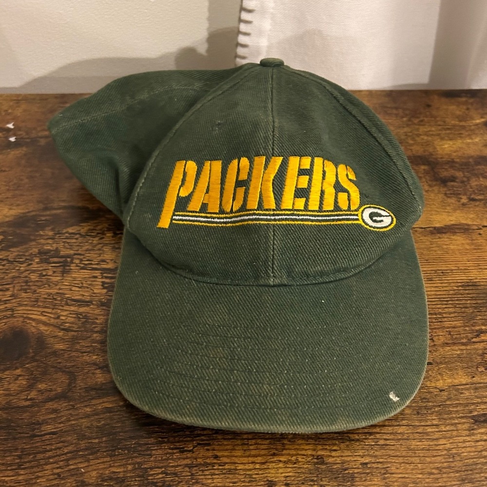 Vintage Green Bay Packers Nike Pro Line Baseball Cap Green Yellow NFL Football